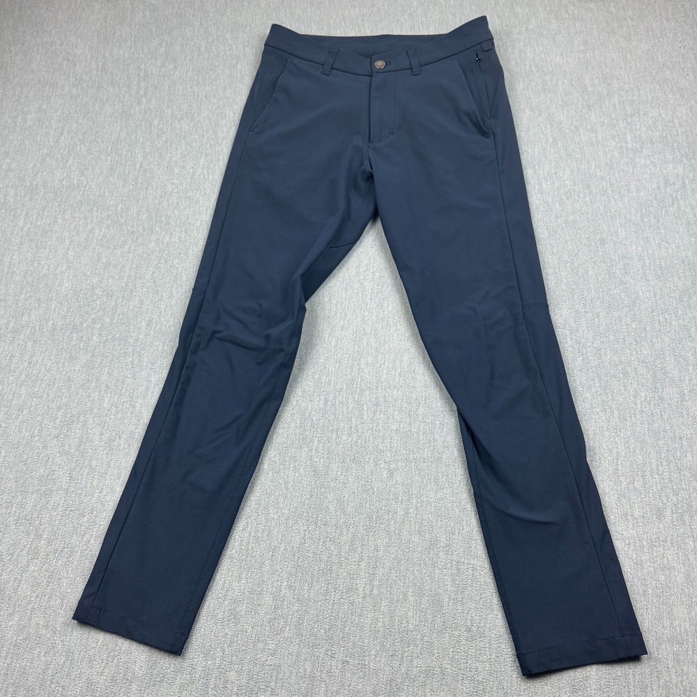Lululemon Pants Men 28 Blue Commission Skinny Chino Golf Casual Performance FLAW